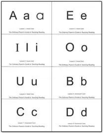 Flashcards for the Ordinary Parent's Guide to Teaching Reading